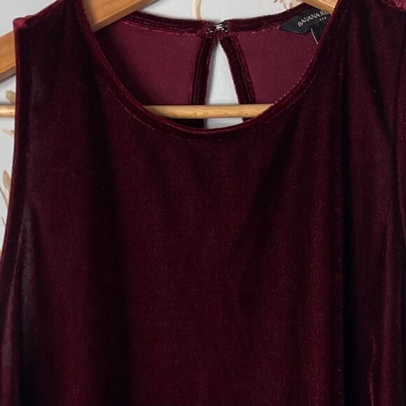 Banana Republic Womens Velvet Top Size S Cutout Whimsigoth Holiday Valentines - Picture 3 of 7